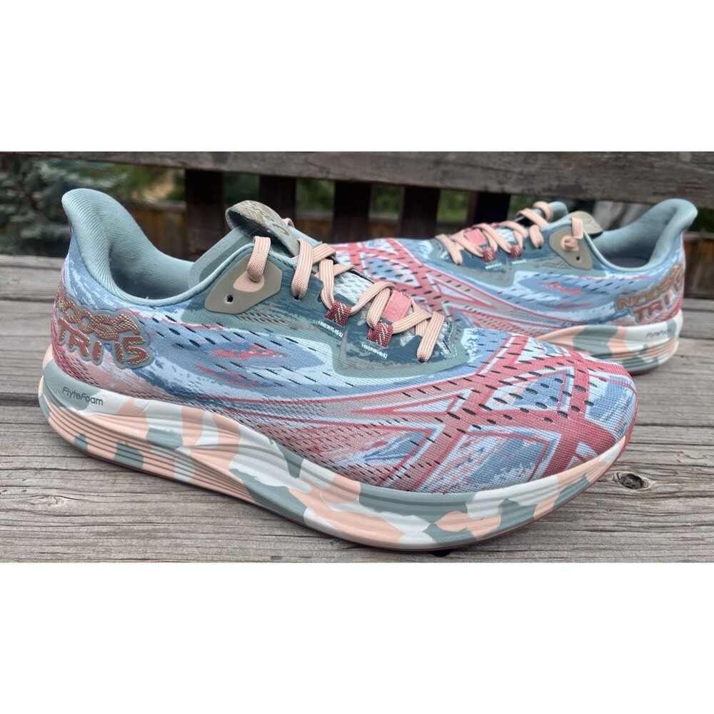 Asics Noosa Tri 15 Women's sz 10.5 Running Shoes Pure Aqua/Pale Apricot